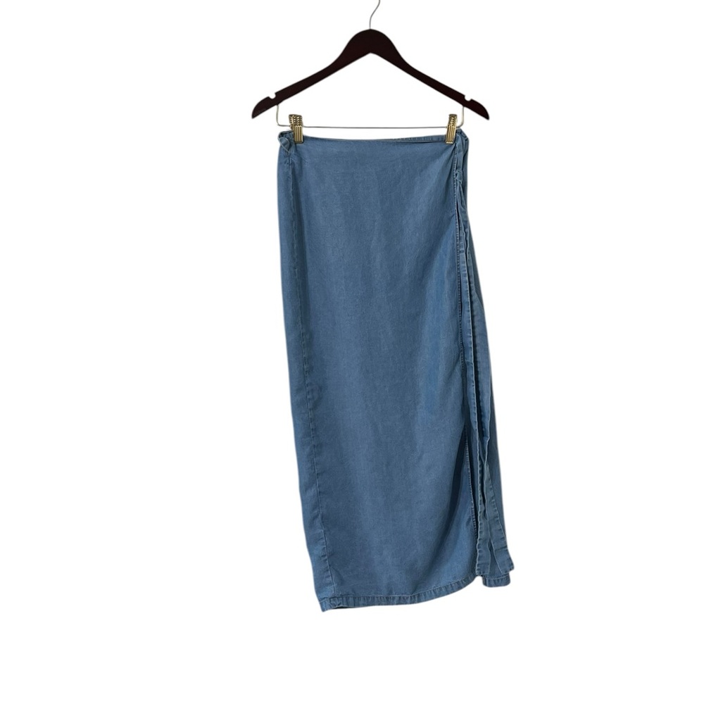 REVOLVE x Capulet Wrap Chambray Midi Skirt - Picture 3 of 5